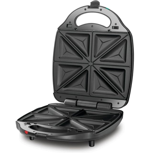 Black+Decker 1400w 2-In-1 4 Slice Sandwich Maker & Grill With Interchangeable Plate