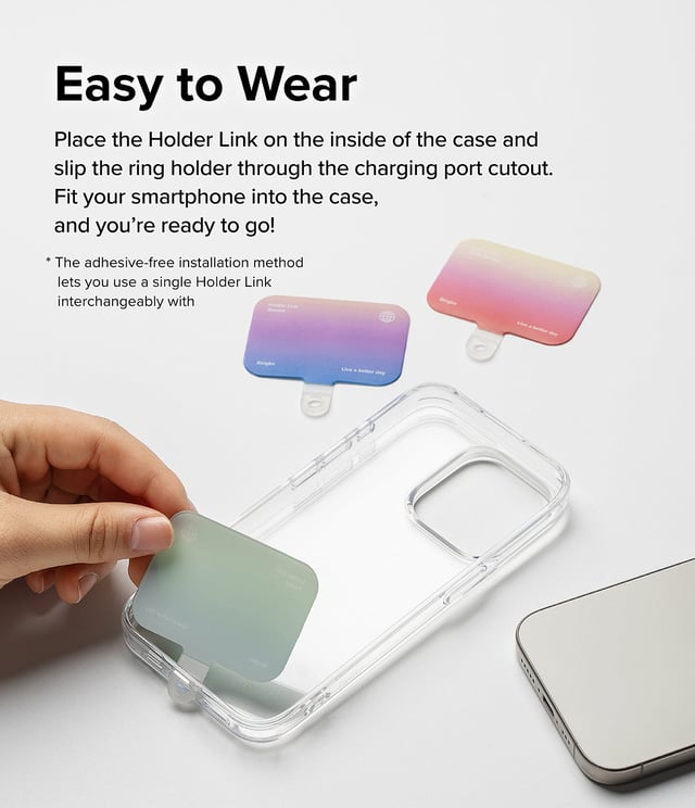 Ringke Holder Link & Snap Hook Lanyard Strap Designed for Universal iPhone/Galaxy/Android Cell Phone Case, Digital Camera, DSLR, Tablet, Keys, ID - Forest