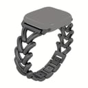 سوار ساعة ابل للنساء معدن 41/40/38 ملم ستانلس ستيل أسود او اوزون O Ozone Metal Straps Compatible with Apple Watch Band