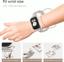 سوار ساعة ابل للنساء معدن 41/40/38 ملم ستانلس ستيل أسود او اوزون O Ozone Metal Straps Compatible with Apple Watch Band