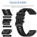 O Ozone Silicone Bands Compatible with Garmin Fenix 7X | Fenix 6X | Fenix 5X | Fenix 5P | 5 Plus | Fenix 6X Pro | Fenix 3, 26mm Easy Fit Soft Silicone Sport Adjustable Replacement Watch Straps- Grey