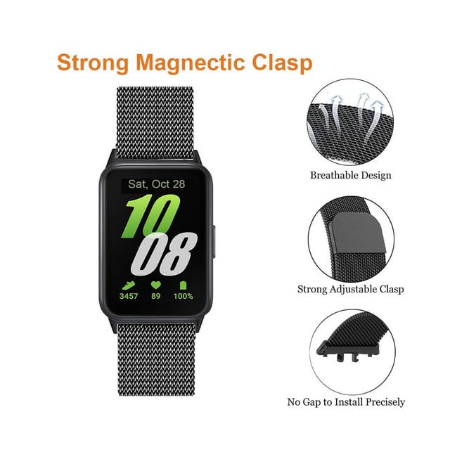 حزام ساعة سامسونج غلاكسي فيت 3 ميلانيز من او اوزون O Ozone Milanese Loop Band Compatible with Samsung Galaxy FIT3