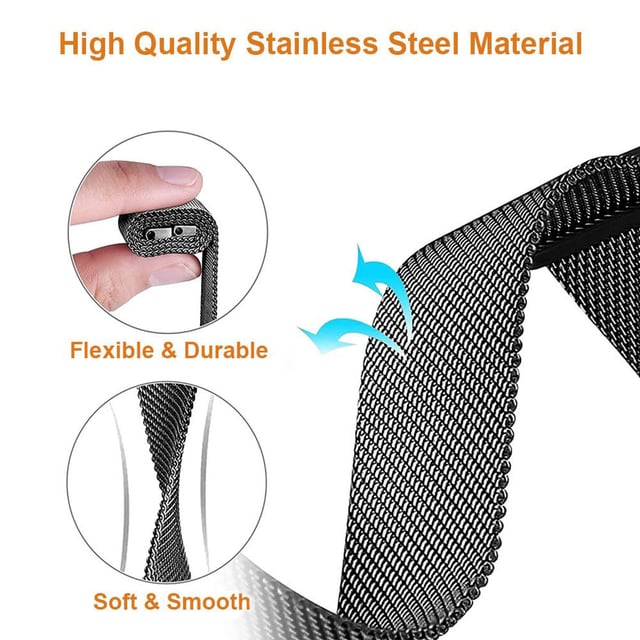 حزام ساعة سامسونج غلاكسي فيت 3 ميلانيز من او اوزون O Ozone Milanese Loop Band Compatible with Samsung Galaxy FIT3