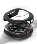 Ringke Slim & Glass Compatible with Samsung Galaxy Watch Ultra 47mm Case, [Combo] Anti-Scratch Hard PC Frame Protection Cover with HD Clear Tempered Glass Screen Protector -Matte Black