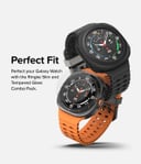 Ringke Slim & Glass Compatible with Samsung Galaxy Watch Ultra 47mm Case, [Combo] Anti-Scratch Hard PC Frame Protection Cover with HD Clear Tempered Glass Screen Protector -Matte Black