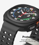 Ringke Slim & Glass Compatible with Samsung Galaxy Watch Ultra 47mm Case, [Combo] Anti-Scratch Hard PC Frame Protection Cover with HD Clear Tempered Glass Screen Protector -Matte Black