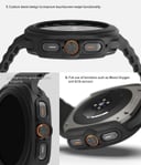 Ringke Slim & Glass Compatible with Samsung Galaxy Watch Ultra 47mm Case, [Combo] Anti-Scratch Hard PC Frame Protection Cover with HD Clear Tempered Glass Screen Protector -Matte Black