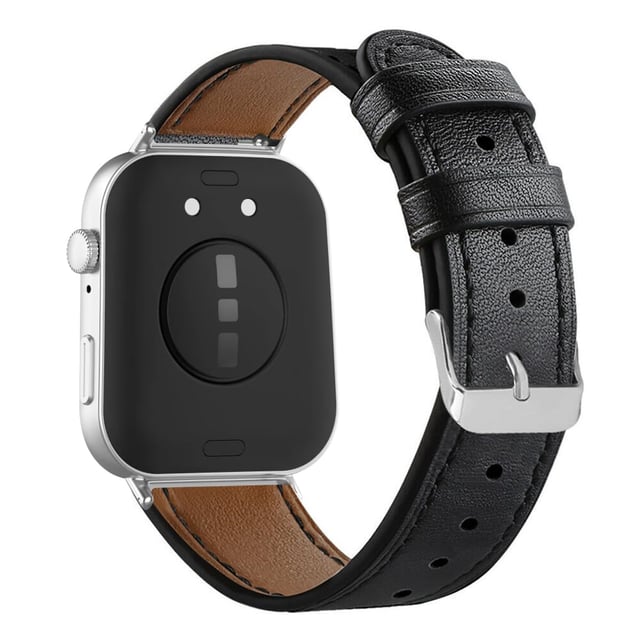 O Ozone Leather Strap Compatible with Huawei Watch Fit 3, Soft Leather Sport Fitness Strap Bracelet for Men Women, Adjustable Replacement Band - Black
