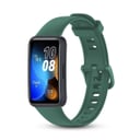 O Ozone Silicone Straps Compatible with Huawei Band 8 | Huawei Band 9, Soft Silicone Sport Replacement Band Bracelet Wristband Adjustable Strap with Clasp for Women Men- Army green