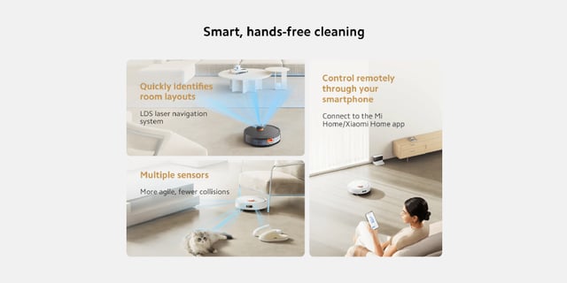 مكنسة روبوت اس 20 كهربائية الذكية 5000 باسكال أسود شاومي Xiaomi Robot Vacuum S20