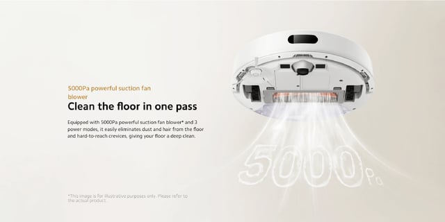 مكنسة روبوت اس 20 كهربائية الذكية 5000 باسكال أسود شاومي Xiaomi Robot Vacuum S20