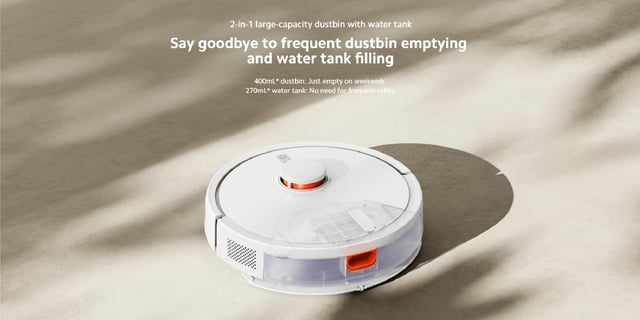 مكنسة روبوت اس 20 كهربائية الذكية 5000 باسكال أسود شاومي Xiaomi Robot Vacuum S20