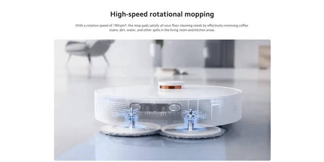 مكنسة روبوت ذكية كهربائية اكس 20+ مع قاعدة ذكية 6000 باسكال أبيض شاومي Xiaomi Robot Vacuum X20+