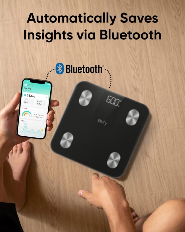 ميزان الكتروني يوفي للجسم مع تطبيق ذكي Smart Scale A1 With Bluetooth