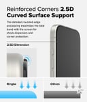 Ringke Tempered Glass [Easy Slide] Compatible with iPhone 16 Pro Screen Protector, Case Friendly Shatterproof Premium 9H Hardness, Anti-Scratch, Easy to Install - 2 Pack, W Installation Jig