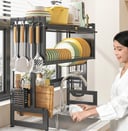 رف تجفيف الصحون فوق المغسلة Over Sink Dish Drying Rack