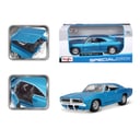 1:24 Se (A) - 1969 Dodge Charger R/T Met Blue Officially Licensed Scaled Replicas of Collectible Diecast Metal Models with Exquisite Interior and Exterior Detailing for All Age.