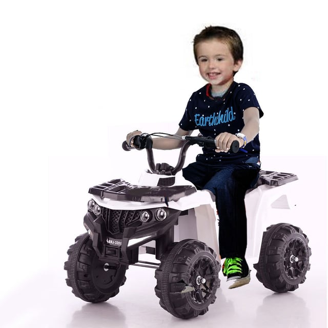سيارة ميني ATV بقوة 6فولت  للأطفال باللون الأبيض من شركة مايتس  Myts 6 Volts Mini ATV Kids rideon White