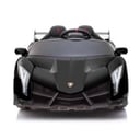 سيارة لامبورجيني فينينو 12 فولت ذات مقعدين باللون الأسود من شركة مايتس Myts - 12V Lamborghini Veneno 2 Seater Ride On Car - Black