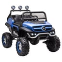 سيارة ركوب مرسيدس بنز أونيموج UTV 12 فولت باللون الأزرق من شركة مايتس Myts 12Volts UTV Mercedes-Benz Unimog Lights Ride-On Car - Blue