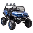 سيارة ركوب مرسيدس بنز أونيموج UTV 12 فولت باللون الأزرق من شركة مايتس Myts 12Volts UTV Mercedes-Benz Unimog Lights Ride-On Car - Blue