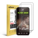 O Ozone 2 Pack Full Coverage Tempered Glass for Nothing Phone 2a Screen Protector, 9H Hardness Black Edge Tempered Glass Film HD Clear, Case Friendly Screen Guard