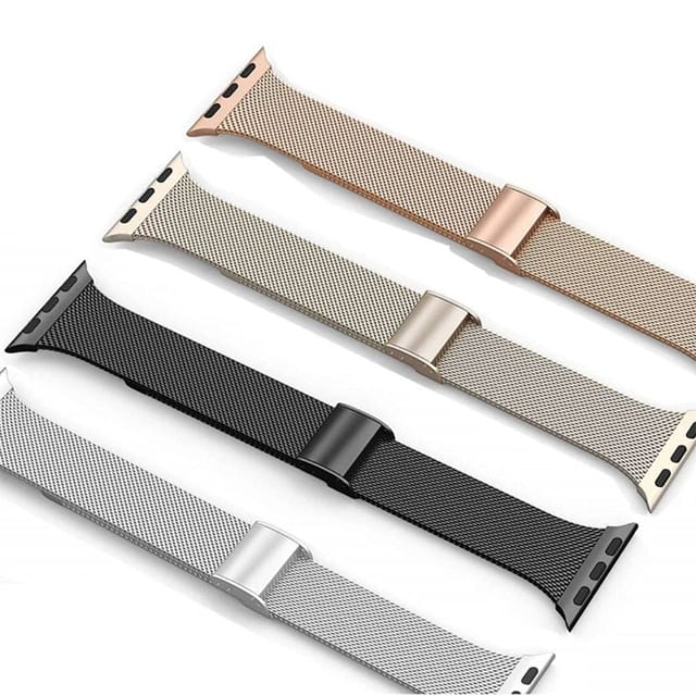 O Ozone Slim Milanese Straps Compatible with Apple Watch 38mm 40mm 41mm 42mm, Stainless Steel Mesh Milanese Metal Replacement Strap for iWatch Series 10/9/8/7/6/5/4/3/2/1/SE Women- Gold