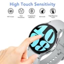 O Ozone Tempered Glass Screen Protector for Samsung Galaxy Watch 6 44mm , 3D Full Coverage Curved Edge Screen Protective Cover - Clear