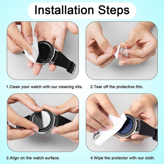 O Ozone Tempered Glass Screen Protector for Samsung Galaxy Watch 6 44mm , 3D Full Coverage Curved Edge Screen Protective Cover - Clear