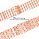 سوار ساعة ذكية ستانلس ستيل 22 مم وردي او اوزون O Ozone Compatible Stainless Steel Metal Band Bracelet wristband