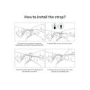 سوار ساعة ذكية ستانلس ستيل 22 مم وردي او اوزون O Ozone Compatible Stainless Steel Metal Band Bracelet wristband