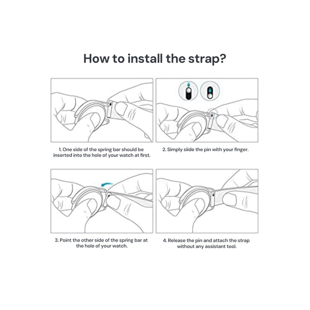 سوار ساعة ذكية ستانلس ستيل 22 مم وردي او اوزون O Ozone Compatible Stainless Steel Metal Band Bracelet wristband