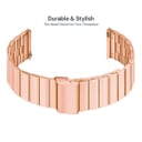 سوار ساعة ذكية ستانلس ستيل 22 مم وردي او اوزون O Ozone Compatible Stainless Steel Metal Band Bracelet wristband