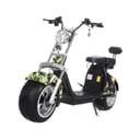 دراجة كهربائية للكبار بكرسي ميجا ستار أخضر 55 كم/س 3000 واط Megastar Megawheels Trendy Coco Harley Scooter
