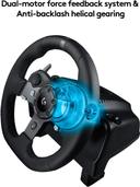 عجلة القيادة ستيرنج اكس بوكس ون والكمبيوتر الشخصي 900 درجة مع حساسات مقاومة للصدأ لوجيتك Logitech Driving Xbox One and PC Driving Force Racing Wheel - SW1hZ2U6NzA1NDcw