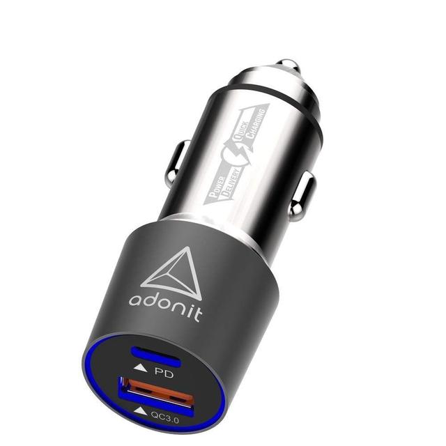 adonit fast car charger usb c pd 18w with quick charge 3 0 5v 3a usb c port in car charging adapter - SW1hZ2U6MjUzMDI=