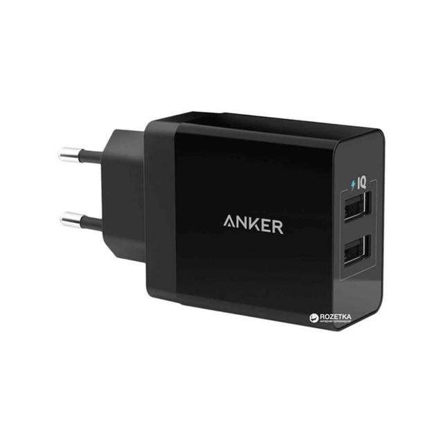 Anker PowerIQ 2port A2021L11 USB charger Mains socket Max. output current 2400 mA 2 x USB - SW1hZ2U6NjE0Mw==
