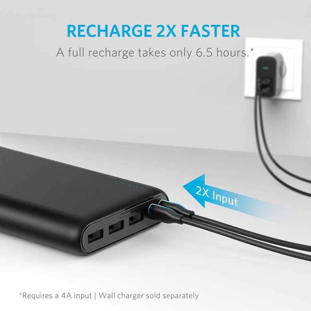 Anker PowerCore 26800mAh Portable Charger with Dual Input Port and Double-Speed Recharging, 3 USB Ports External Battery - SW1hZ2U6MTgxODQ=