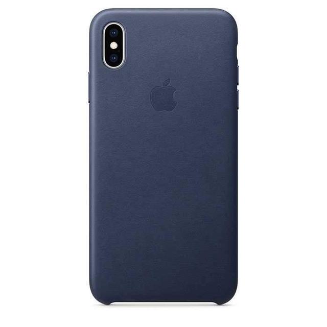 apple iphone xs max leather case midnight blue - SW1hZ2U6MTM4OTY=