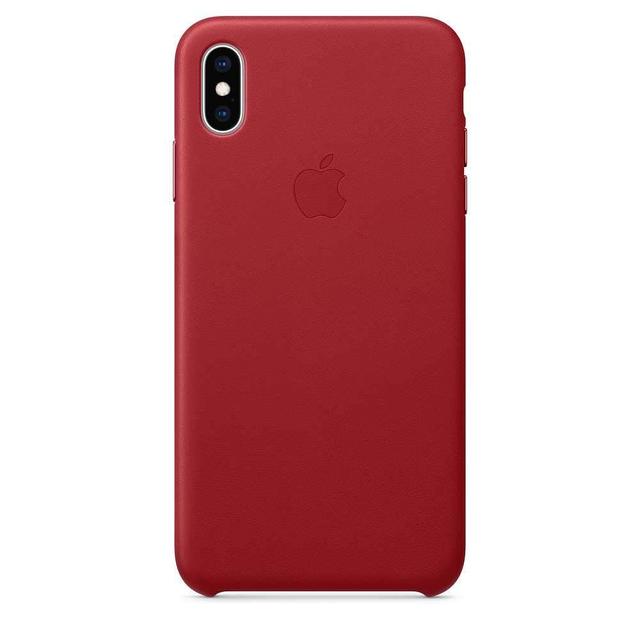 كفر جلدي أصلي لآيفون XS Max  من Apple - أحمر - SW1hZ2U6MTM4NjQ=