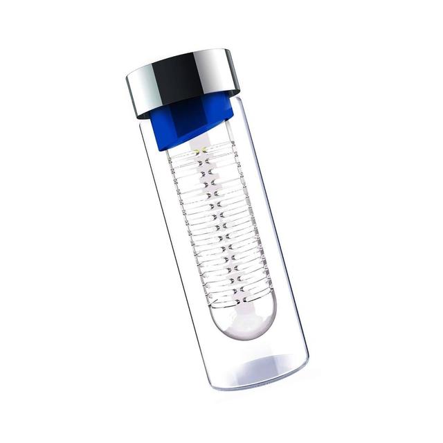 asobu flavor it glass water bottle with fruit infuser blue 600 ml - SW1hZ2U6MjUyNDg=