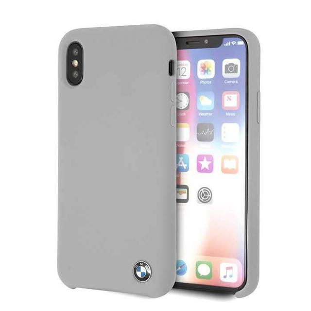 bmw real microfiber silicone case for iphone x gray - SW1hZ2U6MTAxNTQ=