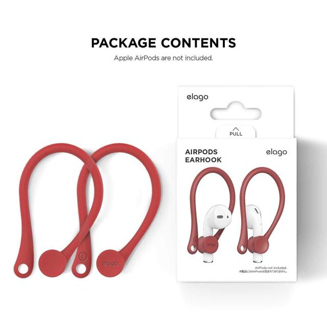elago earhook for apple airpods red - SW1hZ2U6MTA3NjQ=