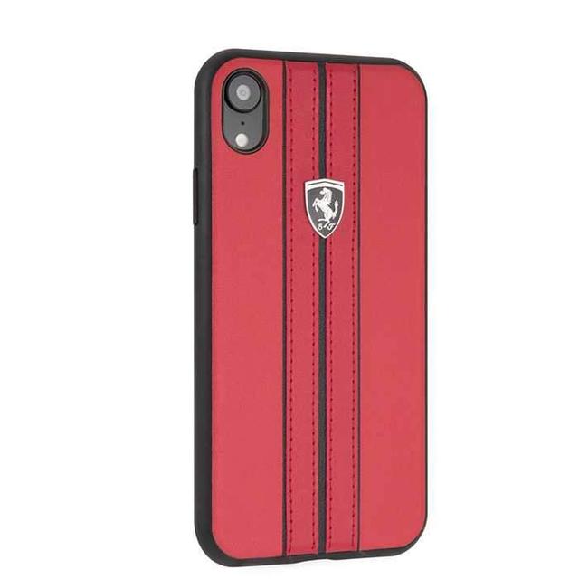 ferrari urban off track pu leather hard case for iphone xr red - SW1hZ2U6MTI1ODI=