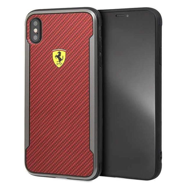ferrari on track hard case with carbon effect for iphone xs max red - SW1hZ2U6MTIzOTg=