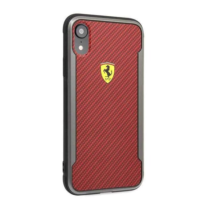 ferrari on track hard case with carbon effect for iphone xr red - SW1hZ2U6MTIzODA=