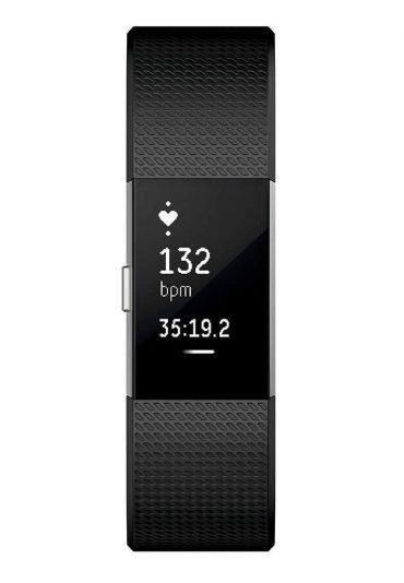 سوار المعصم الرياضي Charge 2 مع متتبع ضربات القلب من Fitbit - أسود (مقاس S)