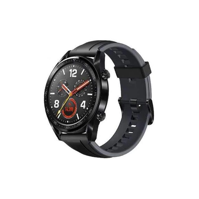 huawei smart watch gt black stainless steel with graphite black silicone strap - SW1hZ2U6MTc4Mzg=