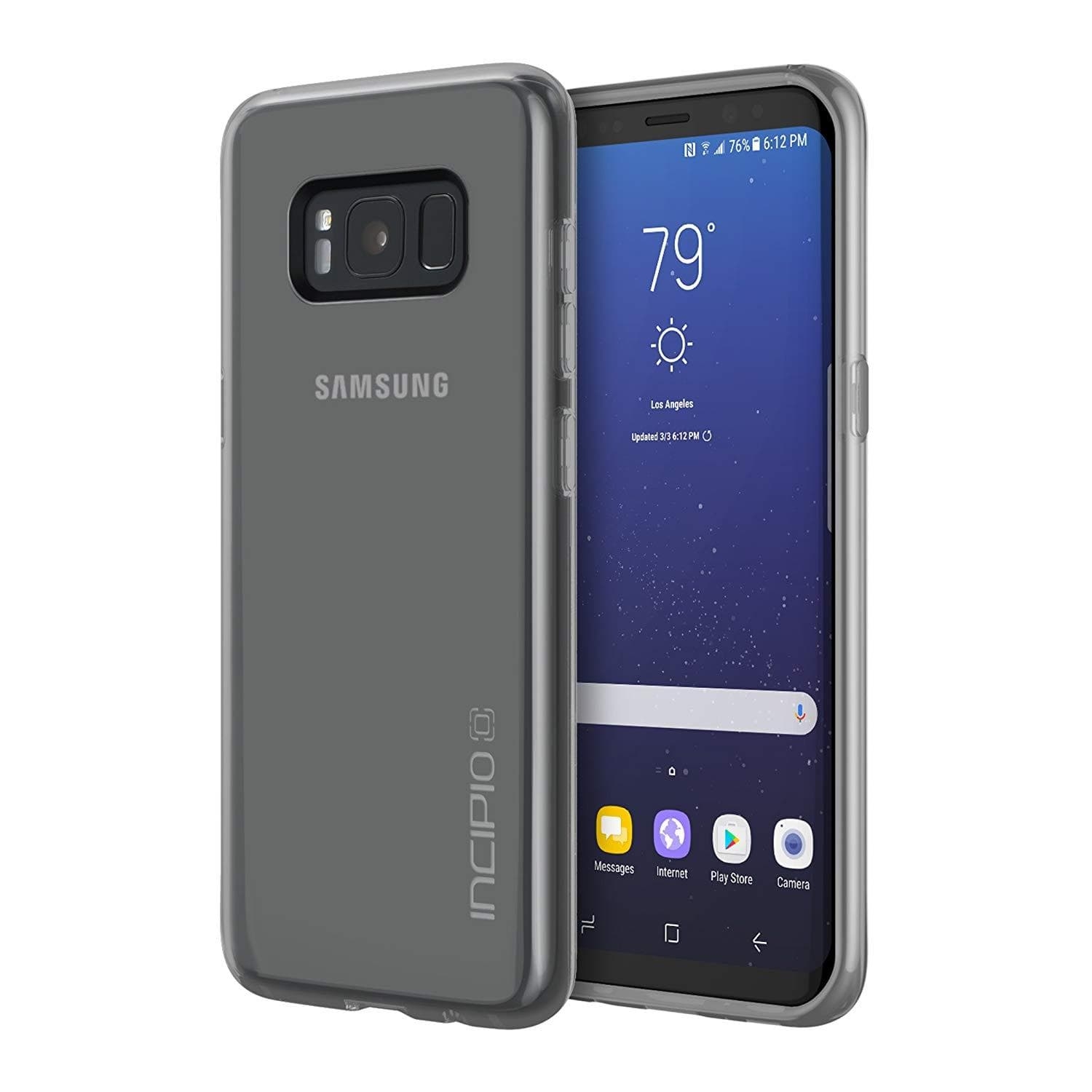 كفر سامسونج S8 - أسود رمادي INCIPIO Samsung Galaxy S8 Ngp Pure Case Clear