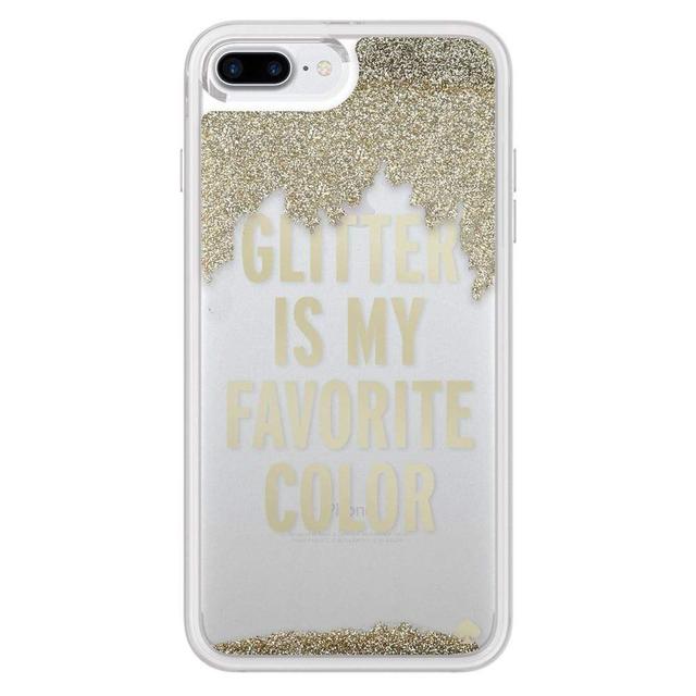 kate spade new york liquid glitter is my favorite color gold case for iphone 8 7 plus - SW1hZ2U6MjM1MDY=